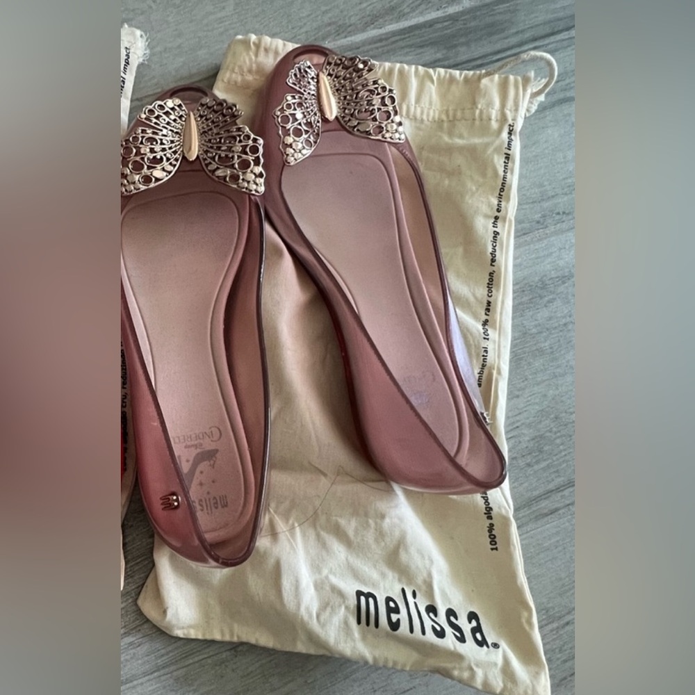 Melissa flat jelly shoes.